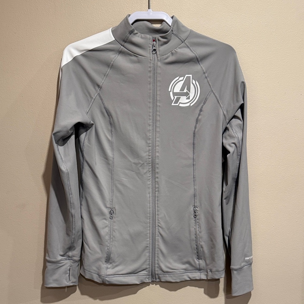 Disney California Adventure Marvel Gray Zip Up Sweater